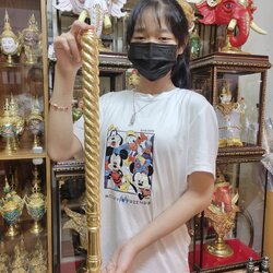 กระบอง ตะบองยักษ์ กระบองท้าวเวสสุวรรณ กระบองยักษ์ งานไม้ ปิดทอง