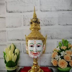 พระปัญจะสิงขร ขนาดกลาง เรซิ่นปิดทอง พร้อมฐานปิดทอง