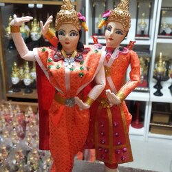 ตุ๊กตา นางรำคู่ พระนาง ขนาด 11 นิ้ว