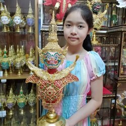 หุ่น ท้าวเวสสุวรรณ พร้อมฐานวางไม้ปิดทอง