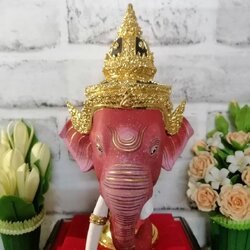 พระพิฆเนศ ขนาดกลาง เรซิ่น พร้อมฐานปิดทอง