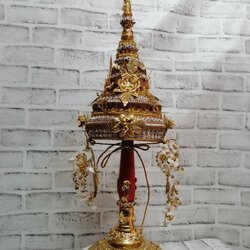 รัดเกล้า งานประดับตกแต่งแฟชั่น วัสดุเกรดดี พร้อมฐานทองตีลายประดับเพชร