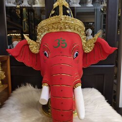 พระพิฆเนศ ขนาดครอบ (สีแดง)