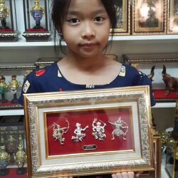 กรอบรูป โขนรามเกียรติ์ พร้อมกล่องผ้าไหม