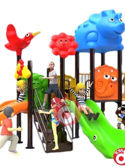 เครื่องเล่นสนาม ชุุดไดโนเสาร์สามสไลเดอร์