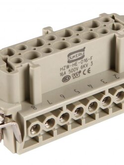 INSERT H16B FEMALE ตัวเมีย 16P ไส้แกนใน CONNECTOR ปลั๊ก สัญญาณ อุตสาหกรรม