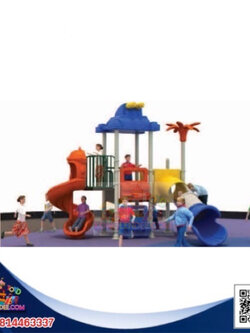 เครื่องเล่นสนาม ชุดป้อมกระดานลื่นรถถัง