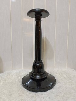 ฐานวางเศียร ขาตั้งหัวโขน ไม้กลึง สำหรับเศียรขนาดครอบ ขนาดสูง 16 นิ้ว