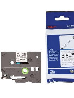 ท่อหดพิมพ์อักษร BROTHER อักษรดำพื้นขาว 8.8 mm for Brother Printer - สำหรับสาย Φ2.6-5.1 mm