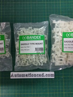 SADDLE TYPE TIE MOUNT แป้นสกรูยึดเคเบิ้ลไทร์ BANDEX สีขาว