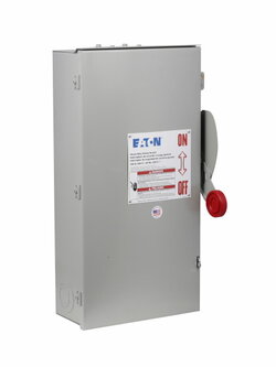 Safety Switches EATON เซฟตี้สวิทช์ 100A 3-Phase แบบใส่ฟิวส์ได้ OUTDOOR