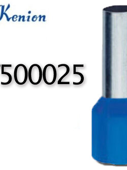 ข้อต่อย้ำปลายสาย แบบเดี่ยวหุ้ม สีฟ้า LT500025 KENION ใช้กับสายไฟ 50 sq.mm ( 40ตัว/ห่อ )