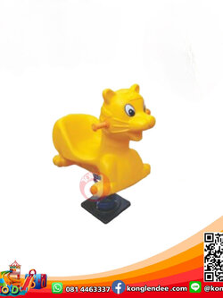 โยกเยกสปริงแมวสีเหลือง