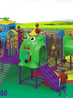 เครื่องเล่นสนามกลางแจ้ง เครื่องเล่นสนาม ชุดรวมบ้านเพื่อนซี้