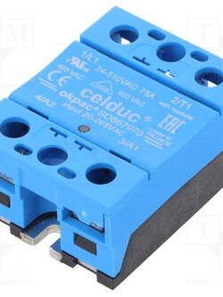 โซลิดสเตต 75A 510VAC input 20-265V AC/DC SOLID STATE RELAY CELDUC รุ่น SO867970