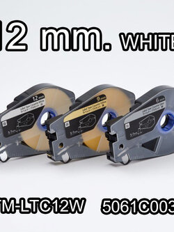 สติ๊กเกอร์ Label 12mm. สีขาว เครื่องพิมพ์ CANON รุ่น MK3000 MK5000 5061C003