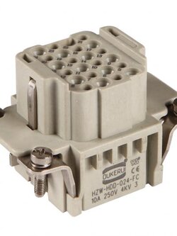 INSERT HDD-024-FC FEMALE ตัวเมีย 24P ไส้แกนใน CONNECTOR ปลั๊ก สัญญาณ อุตสาหกรรม