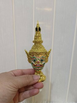 ท้าวเวสสุวรรณ ขนาดจิ๋ว ตั้งหน้ารถ พร้อมฐานปิดทอง