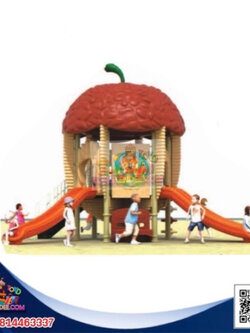 เครื่องเล่นสนาม ชุดบ้านวอลนัทกระดานลื่น