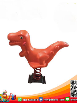 โยกเยกสปริงไดโนเสาร์สีส้ม