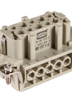 INSERT H10B FEMALE ตัวเมีย 10P ไส้แกนใน CONNECTOR ปลั๊ก สัญญาณ อุตสาหกรรม