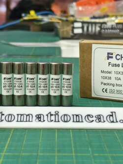 ฟิวส์ 10x38 10A 500V 100KA ฟิวส์กระบอก ลูกฟิวส์ Fuse Link ฟิวส์เซรามิค 10*38 Size 10A