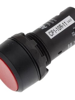 ปุ่มกด ABB Push Button Switch 1NO+1NC สวิตซ์กดเด้งกลับ รู 22 mm สีแดง