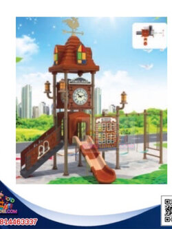 เครื่องเล่นสนาม ชุดหอนาฬิกากระดานลื่นชิงช้าอังกฤษ