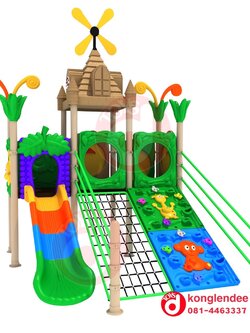 เครื่องเล่นสนาม ชุุดปราสาทปีนป่ายสัตว์น่ารัก