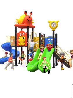 เครื่องเล่นสนาม ชุดปราสาทเจ้าหอยทากน้อย 3 สไลด์