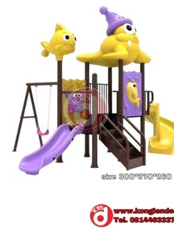 เครื่องเล่นสนาม ชุดแมวน้ำพร้อมชิงช้า