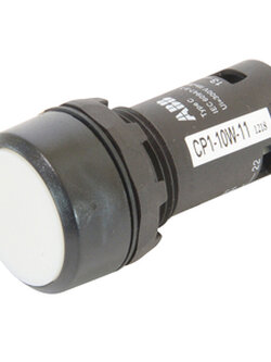 ปุ่มกด ABB 1NO+1NC สวิตซ์กดเด้งกลับ สีขาว รู 22 mm Push Button Switch