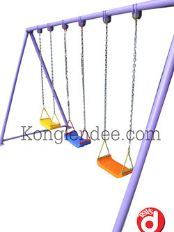 ชิงช้าโซ่ที่นั่งพลาสติก 3ที่นั่ง