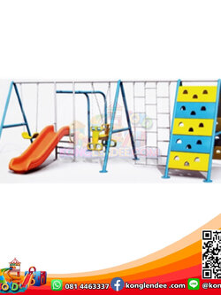 ชุด 6 in 1 ปีนป่ายกระดานลื่นทริปเปิ้ล A