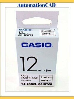 XR12-WE1 CASIO 12mm. เครื่องพิมพ์ฉลาก KL-Series CASIO PRINTER LABEL XR12WE