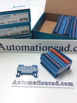 ออนก้าเทอร์มินอล 24A 2.5 mm² ONKA-1505 สีฟ้า Spring Terminal Blocks