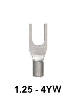 หางปลา แฉกเปลือย 1.25-4YW KENION ( 100 ชิ้น / 1 ถุง ) ใช้กับสายเบอร์ 0.75-1.5