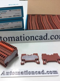 ออนก้าเทอร์มินอล 24A 2.5 mm² ONKA-1506 สีน้ำตาล Spring Terminal Blocks