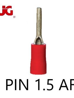 หัวเสียบก้านไม้ขีด แบบกลมหุ้ม สีแดง PIN 1.5 AF TLUG ใช้กับสาย 1.5 sq.mm (100 ชิ้น/ห่อ)