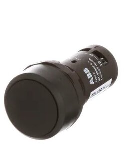 ปุ่มกด ABB 1NO+1NC สวิตซ์กดเด้งกลับ สีดำ รู 22 mm Push Button Switch