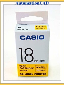 EZ-LABEL CASIO 18mm. สำหรับ เครื่องพิมพ์ฉลาก KL-Series CASIO PRINTER LABEL