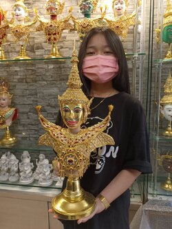 หุ่นพระลักษณ์ พร้อมฐานปิดทอง