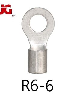 หางปลากลมเปลือย R6-6 TLUG ใช้กับสาย 6 sq.mm (100 ชิ้น/ห่อ)