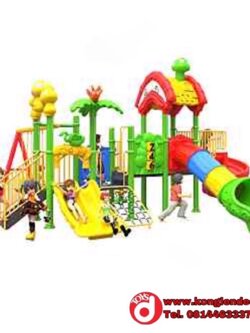 เครื่องเล่นสนาม ชุดปราสาทแสนสนุกพร้อมชิงช้าคู่