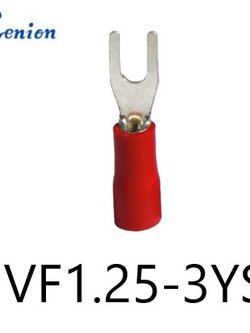 หางปลาแฉกหุ้ม สีแดง VF1.25-3YS KENION ใช้กับสาย 1.5 sq.mm