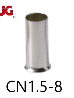 ข้อต่อย้ำปลายสาย แบบเดี่ยวเปลือย CN1.5-8 TLUG ใช้กับสาย 1.5 sq.mm (100 ชิ้น/ห่อ)