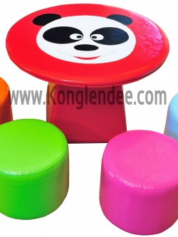 ชุดโต๊ะแพนด้าพร้อมเก้าอี้4ตัว