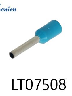 ข้อต่อย้ำปลายสาย แบบเดี่ยวหุ้ม สีฟ้า LT07508 KENION ใช้กับสายไฟ 0.75 sq.mm