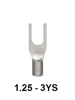 หางปลา แฉกเปลือย 1.25-3YS KENION (100 ชิ้น / 1 ถุง) ใช้กับสายเบอร์ 0.75-1.5