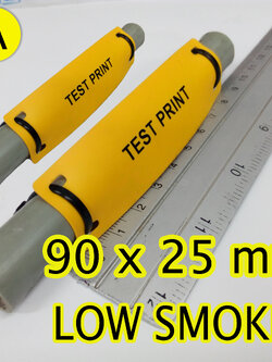 แท็กมาร์คสายไฟ สีเหลือง/สีขาว 90x25 mm. SUMITAG Standard Cable Labels